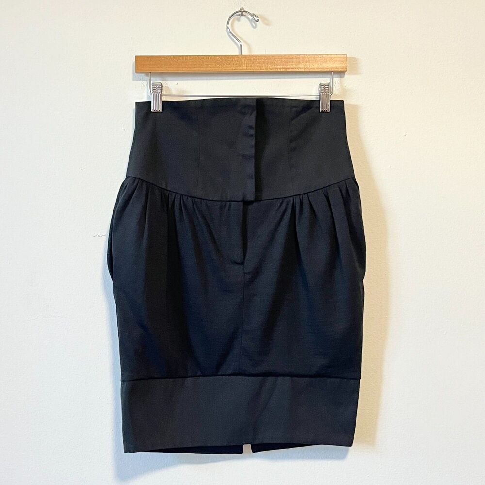 Preen for Topshop 2000s Vintage Bubble Skirt Wool Cotton Made In UK 6 US